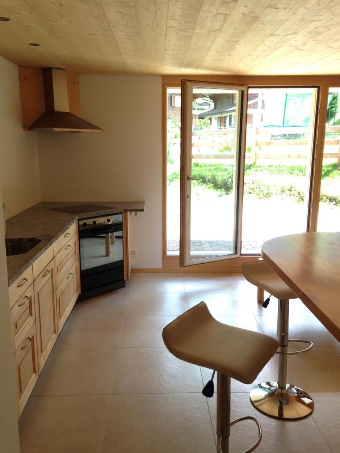 2-Zimmer Ferienwohnung,Parterre,Sitzplatz,Garage Adelboden Exterior foto